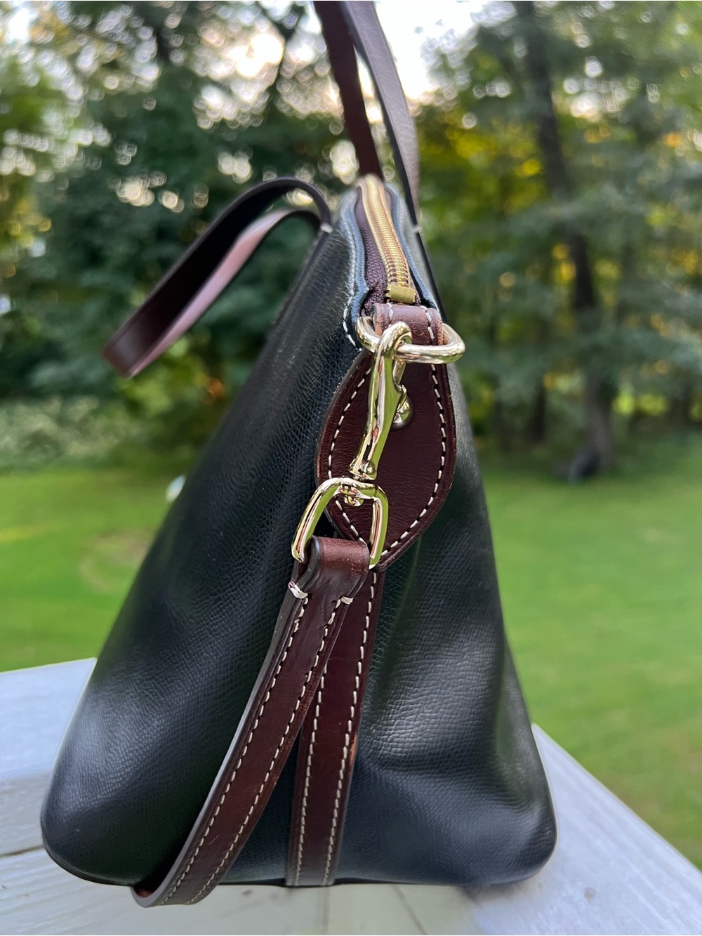 DOONEY AND BOURKE LEATHER DOMED SATCHEL - Picture 7 of 11
